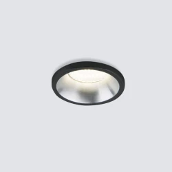 Больше о товаре Встраиваемый светодиодный светильник Elektrostandard 15269/LED черный/сатин никель 4690389174377