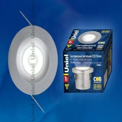 Больше о товаре Встраиваемый светодиодный светильник (07624) Uniel ULM-R02-1W/NW IP20 SAND Silver