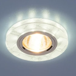 Больше о товаре Встраиваемый светильник с двойной подсветкой Elektrostandard 8371 MR16 белый/серебро 4690389060618
