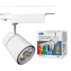Больше о товаре Трековый светодиодный светильник Uniel ULB-T52-35W/4000K/A White UL-00007498