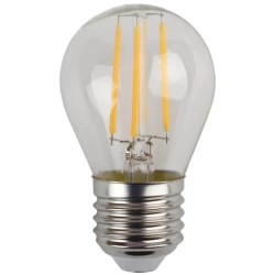 Больше о товаре Лампа светодиодная филаментная ЭРА E27 5W 4000K прозрачный F-LED Р45-5W-840-E27