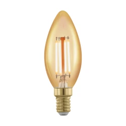 Больше о товаре Лампа светодиодная филаментная диммируемая Eglo E14 4W 1700К золотая 11698