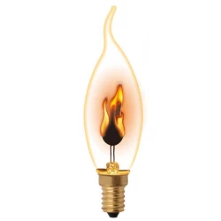 Больше о товаре Лампа декоративная (UL-00002982) Uniel E14 3W золотистая IL-N-CW35-3/RED-FLAME/E14/CL