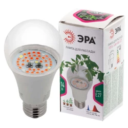 Больше о товаре Лампа светодиодная для растений ЭРА E27 14W 1310K прозрачная Fito-14W-RB-E27 Б0050602