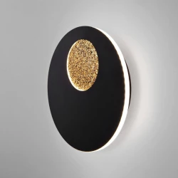 Больше о товаре Настенный светодиодный светильник Eurosvet Areola 40150/1 LED черный /золото